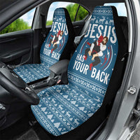 Jesus Has Your Back Jiu Jitsu Christmas Car Seat Cover Funny Xmas Holiday Patterns - Wonder Print Shop