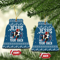 Jesus Has Your Back Jiu Jitsu Christmas Ceramic Ornament Funny Xmas Holiday Patterns - Wonder Print Shop