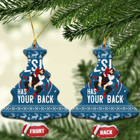 Jesus Has Your Back Jiu Jitsu Christmas Ceramic Ornament Funny Xmas Holiday Patterns - Wonder Print Shop