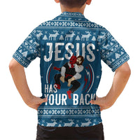 Jesus Has Your Back Jiu Jitsu Christmas Kid Hawaiian Shirt Funny Xmas Holiday Patterns - Wonder Print Shop