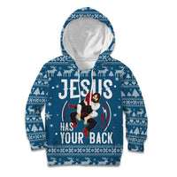 Jesus Has Your Back Jiu Jitsu Christmas Kid Hoodie Funny Xmas Holiday Patterns - Wonder Print Shop