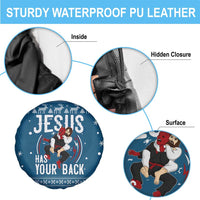 Jesus Has Your Back Jiu Jitsu Christmas Spare Tire Cover Funny Xmas Holiday Patterns - Wonder Print Shop