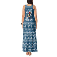 Jesus Has Your Back Jiu Jitsu Christmas Tank Maxi Dress Funny Xmas Holiday Patterns - Wonder Print Shop
