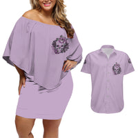 I Am Who I Am Skull Couples Matching Off Shoulder Short Dress and Hawaiian Shirt - Wonder Print Shop