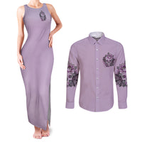 I Am Who I Am Skull Couples Matching Tank Maxi Dress and Long Sleeve Button Shirt - Wonder Print Shop