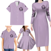 I Am Who I Am Skull Family Matching Long Sleeve Bodycon Dress and Hawaiian Shirt - Wonder Print Shop