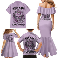 I Am Who I Am Skull Family Matching Mermaid Dress and Hawaiian Shirt - Wonder Print Shop