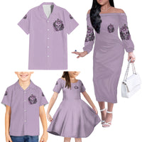 I Am Who I Am Skull Family Matching Off Shoulder Long Sleeve Dress and Hawaiian Shirt - Wonder Print Shop