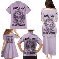 I Am Who I Am Skull Family Matching Puletasi Dress and Hawaiian Shirt - Wonder Print Shop