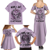 I Am Who I Am Skull Family Matching Summer Maxi Dress and Hawaiian Shirt - Wonder Print Shop