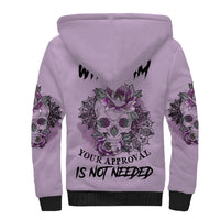 I Am Who I Am Skull Sherpa Hoodie - Wonder Print Shop