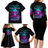 A Good Place To Put Your Opinions Family Matching Long Sleeve Bodycon Dress and Hawaiian Shirt - Wonder Print Shop