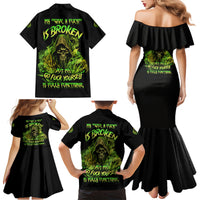 My Give A F Is Broken Reaper Family Matching Mermaid Dress and Hawaiian Shirt - Wonder Print Shop
