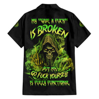 My Give A F Is Broken Reaper Family Matching Summer Maxi Dress and Hawaiian Shirt - Wonder Print Shop