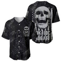 IDGAF Flag Skull Baseball Jersey - Wonder Print Shop