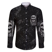 IDGAF Flag Skull Family Matching Long Sleeve Bodycon Dress and Hawaiian Shirt - Wonder Print Shop