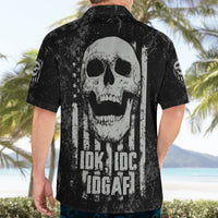 IDGAF Flag Skull Hawaiian Shirt - Wonder Print Shop