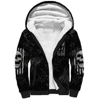IDGAF Flag Skull Sherpa Hoodie - Wonder Print Shop