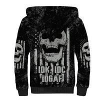 IDGAF Flag Skull Sherpa Hoodie - Wonder Print Shop