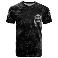 IDGAF Flag Skull T Shirt - Wonder Print Shop