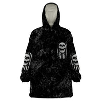 IDGAF Flag Skull Wearable Blanket Hoodie - Wonder Print Shop