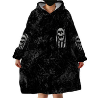 IDGAF Flag Skull Wearable Blanket Hoodie - Wonder Print Shop
