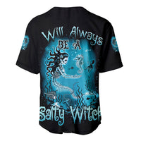 Salty Witch Mermaid Halloween Baseball Jersey - Wonder Print Shop