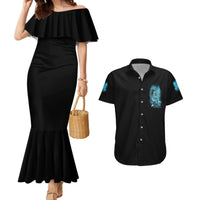 Salty Witch Mermaid Halloween Couples Matching Mermaid Dress and Hawaiian Shirt - Wonder Print Shop