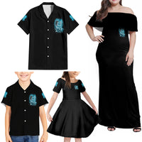 Salty Witch Mermaid Halloween Family Matching Off Shoulder Maxi Dress and Hawaiian Shirt - Wonder Print Shop