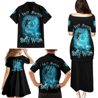 Salty Witch Mermaid Halloween Family Matching Puletasi Dress and Hawaiian Shirt - Wonder Print Shop