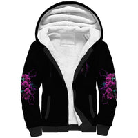 Underestimate Me Rose Skull Sherpa Hoodie - Wonder Print Shop