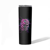 Underestimate Me Rose Skull Skinny Tumbler - Wonder Print Shop