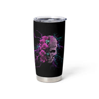 Underestimate Me Rose Skull Tumbler Cup - Wonder Print Shop