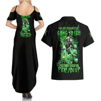 I Am The Storm Skull Couples Matching Summer Maxi Dress and Hawaiian Shirt - Wonder Print Shop