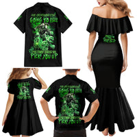 I Am The Storm Skull Family Matching Mermaid Dress and Hawaiian Shirt - Wonder Print Shop