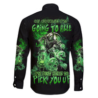 I Am The Storm Skull Family Matching Off Shoulder Long Sleeve Dress and Hawaiian Shirt - Wonder Print Shop