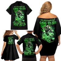 I Am The Storm Skull Family Matching Off Shoulder Short Dress and Hawaiian Shirt - Wonder Print Shop