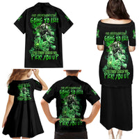 I Am The Storm Skull Family Matching Puletasi Dress and Hawaiian Shirt - Wonder Print Shop