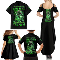I Am The Storm Skull Family Matching Summer Maxi Dress and Hawaiian Shirt - Wonder Print Shop