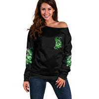 I Am The Storm Skull Off Shoulder Sweater - Wonder Print Shop