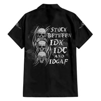 I'm Never Alone Skull Reaper Family Matching Short Sleeve Bodycon Dress and Hawaiian Shirt - Wonder Print Shop