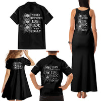 I'm Never Alone Skull Reaper Family Matching Tank Maxi Dress and Hawaiian Shirt - Wonder Print Shop