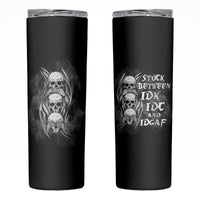 I'm Never Alone Skull Reaper Skinny Tumbler - Wonder Print Shop