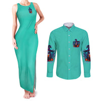 Hocus Pocus Time Witches Halloween Couples Matching Tank Maxi Dress and Long Sleeve Button Shirt - Wonder Print Shop