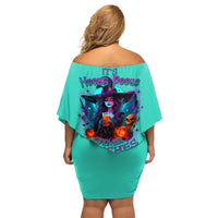 Hocus Pocus Time Witches Halloween Family Matching Off Shoulder Short Dress and Hawaiian Shirt - Wonder Print Shop