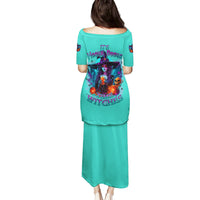Hocus Pocus Time Witches Halloween Family Matching Puletasi Dress and Hawaiian Shirt - Wonder Print Shop