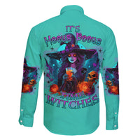Hocus Pocus Time Witches Halloween Family Matching Short Sleeve Bodycon Dress and Hawaiian Shirt - Wonder Print Shop