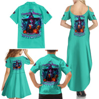 Hocus Pocus Time Witches Halloween Family Matching Summer Maxi Dress and Hawaiian Shirt - Wonder Print Shop