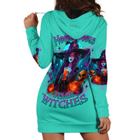 Hocus Pocus Time Witches Halloween Hoodie Dress - Wonder Print Shop