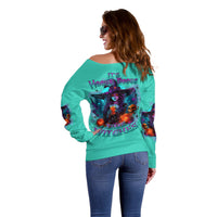 Hocus Pocus Time Witches Halloween Off Shoulder Sweater - Wonder Print Shop